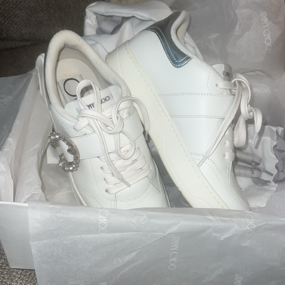 Authentic Jimmy Choo OSAKA lace up sneakers size 36 - Picture 3 of 11